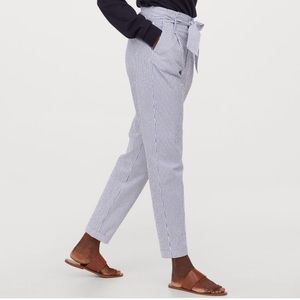 H&M Stripped Paper Bag Pants